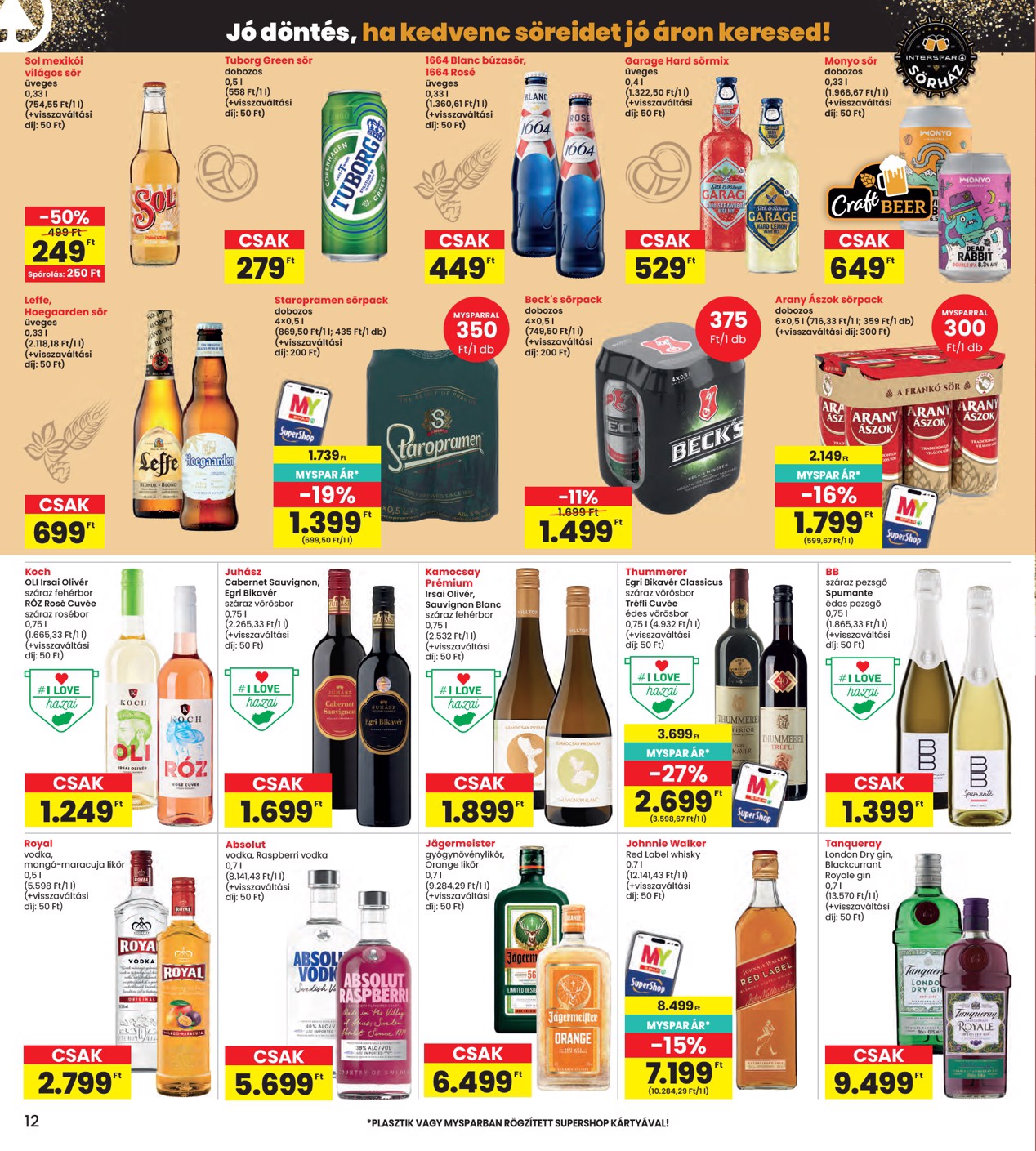 spar - INTERSPAR hirdetmény a következő hétre csütörtöktől 2026.04.23.-tól szerdától 2026.04.29.-ig - page: 12