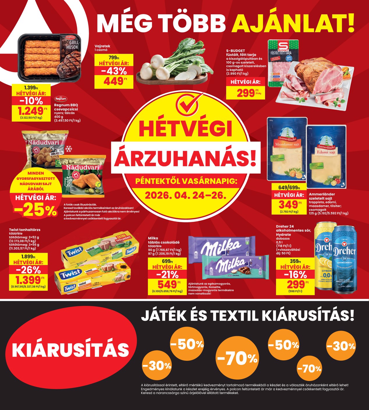 spar - INTERSPAR hirdetmény a következő hétre csütörtöktől 2026.04.23.-tól szerdától 2026.04.29.-ig - page: 24
