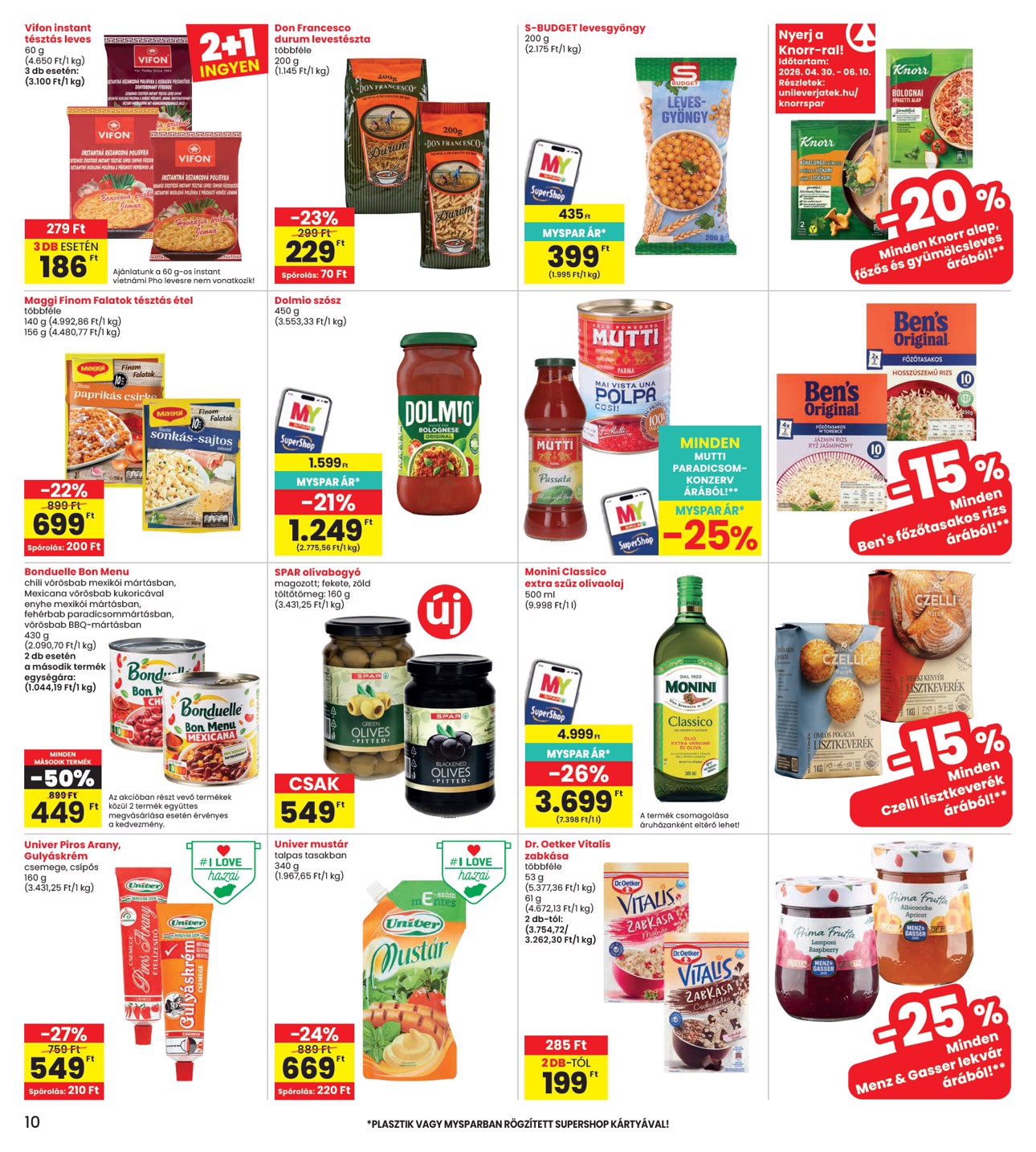 spar - INTERSPAR hirdetmény a következő hétre csütörtöktől 2026.04.30.-tól szerdától 2026.05.06.-ig - page: 10