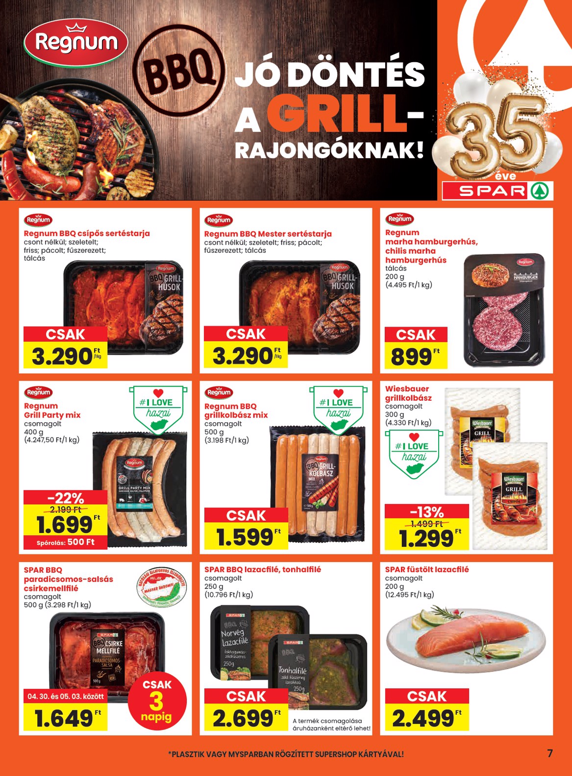spar - SPAR hirdetmény a következő hétre csütörtöktől 2026.04.30.-tól szerdától 2026.05.06.-ig - page: 7