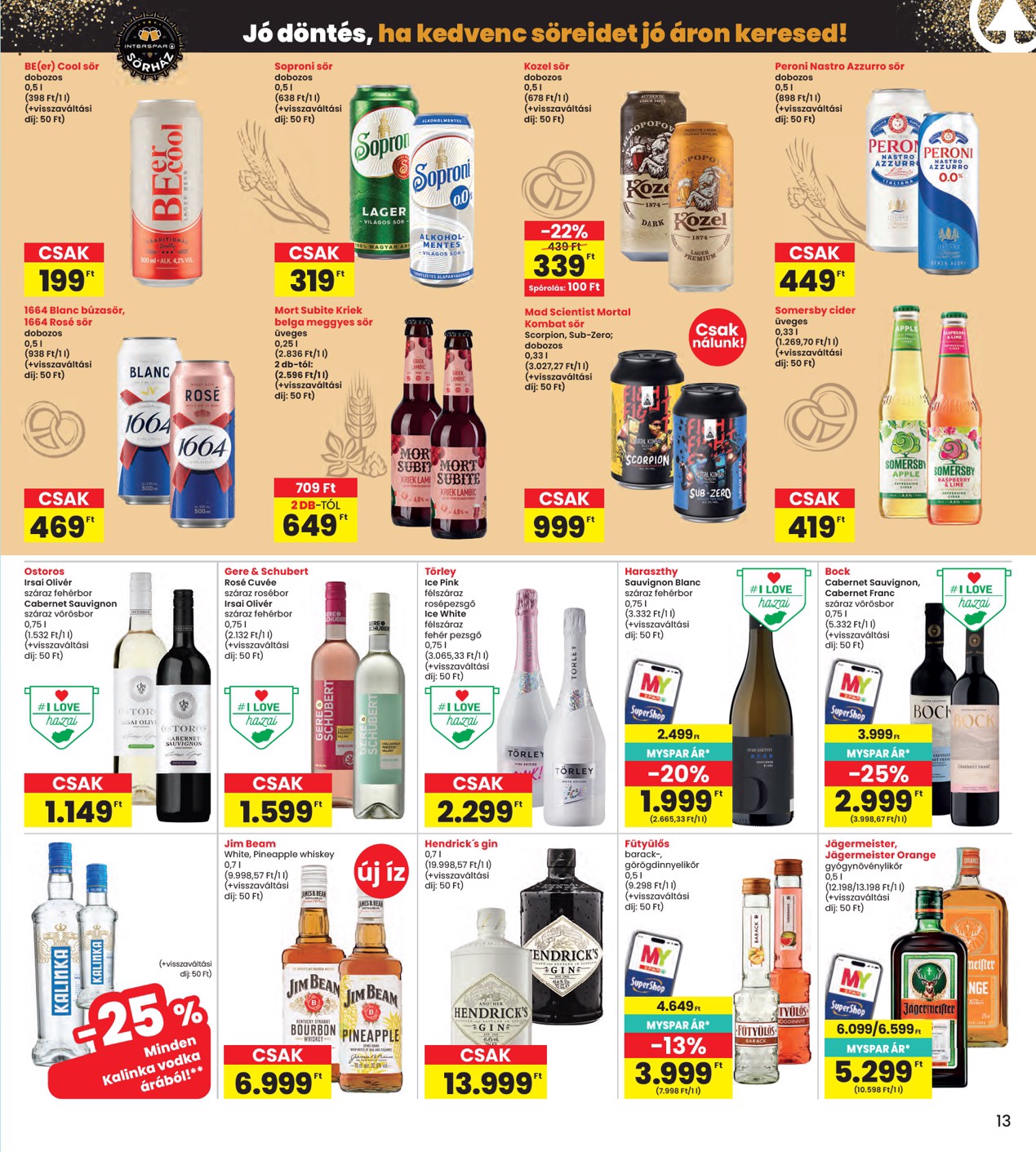 spar - INTERSPAR hirdetmény a következő hétre csütörtöktől 2026.05.07.-tól szerdától 2026.05.13.-ig - page: 13