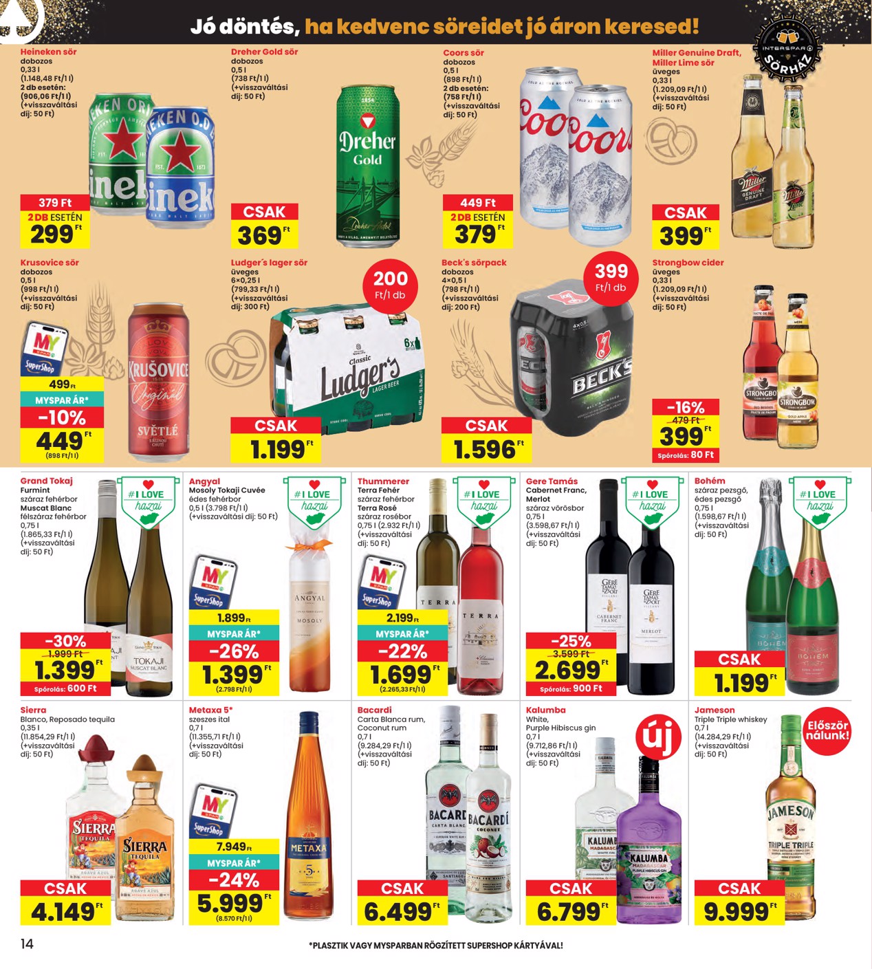 spar - INTERSPAR hirdetmény a következő hétre csütörtöktől 2026.05.14.-tól szerdától 2026.05.20.-ig - page: 14