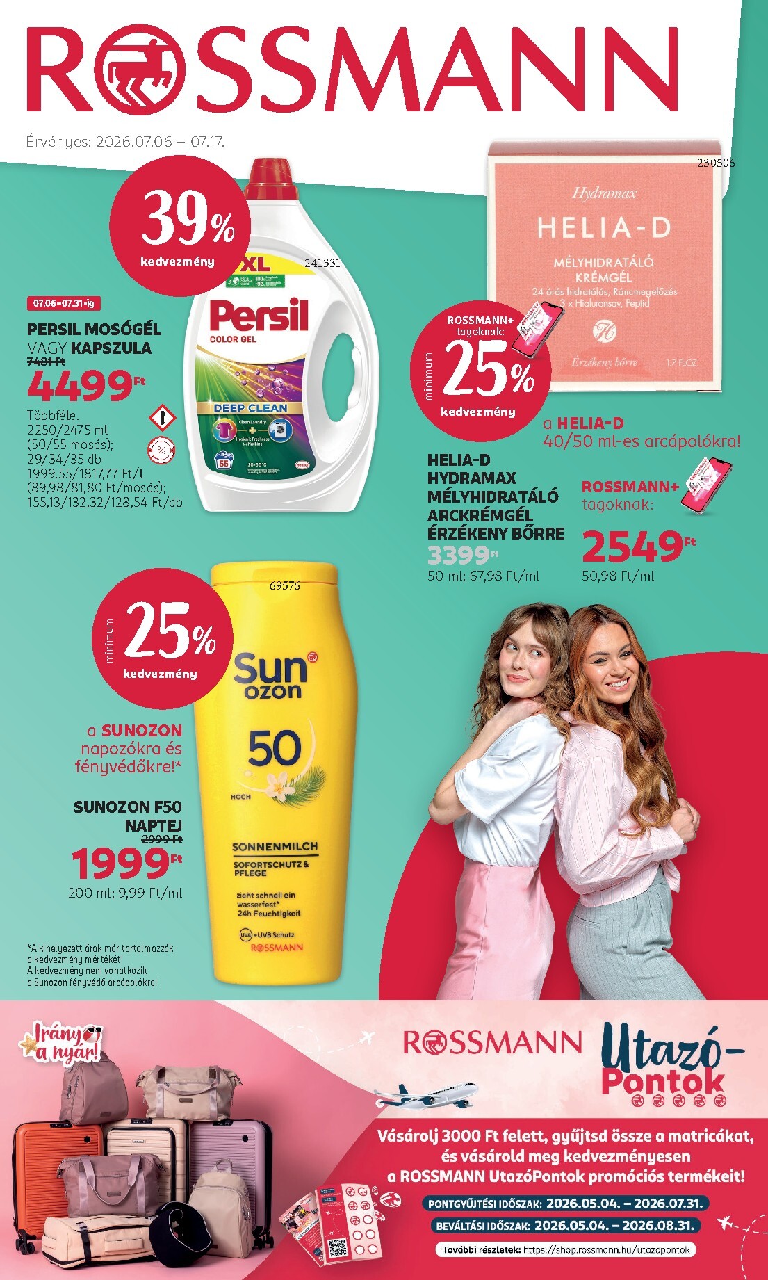 rossmann - Rossmann hirdetmény a következő hétre hétfőtől 2026.07.06.-tól péntektől 2026.07.17.-ig