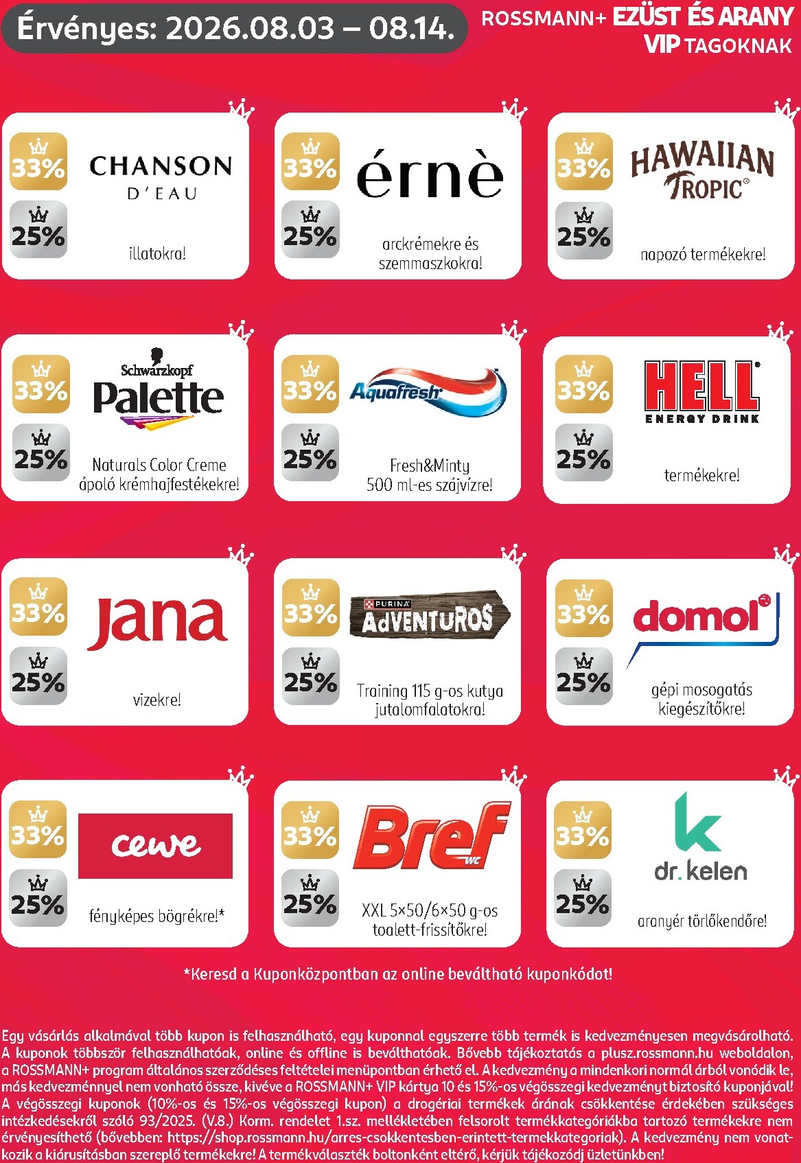 rossmann - Rossmann - Kuponjaid hirdetmény a következő hétre hétfőtől 2026.08.03.-tól péntektől 2026.08.14.-ig - page: 3