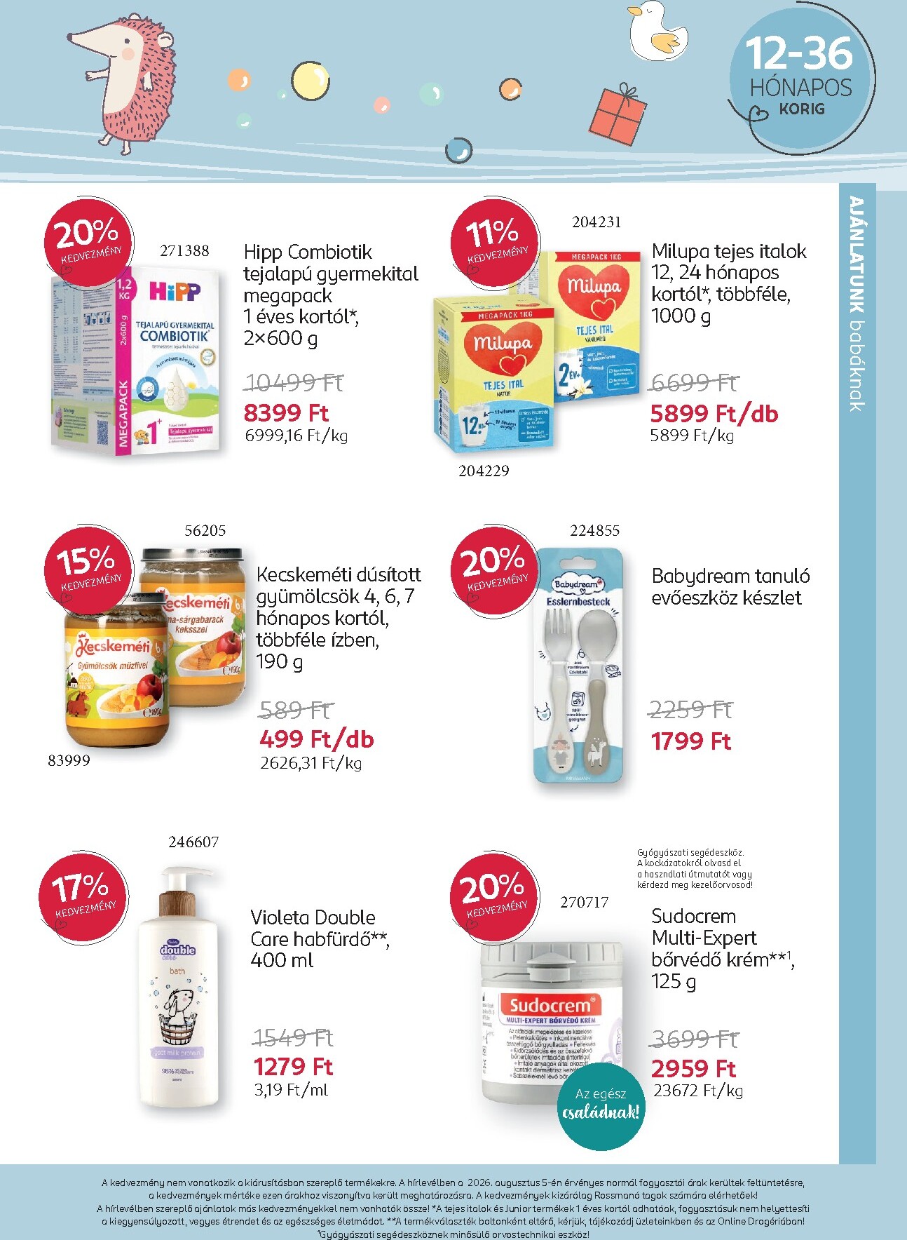 rossmann - Rossmann - Babaprogram hirdetmény a következő hétre hétfőtől 2026.08.10.-tól vasárnaptól 2026.09.06.-ig - page: 9
