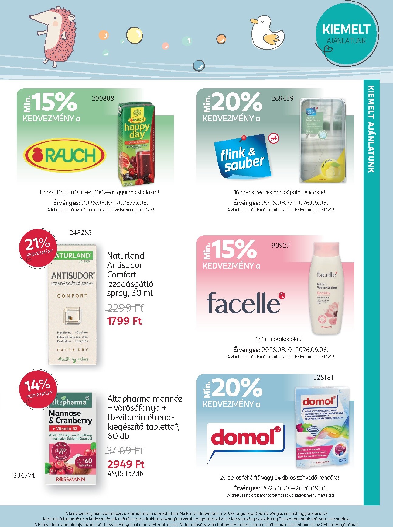 rossmann - Rossmann - Babaprogram hirdetmény a következő hétre hétfőtől 2026.08.10.-tól vasárnaptól 2026.09.06.-ig - page: 3