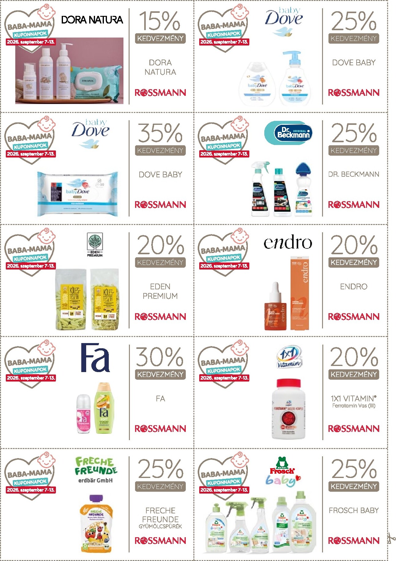 rossmann - Rossmann - Kupon magazin hirdetmény a következő hétre hétfőtől 2026.09.07.-tól vasárnaptól 2026.09.13.-ig - page: 12