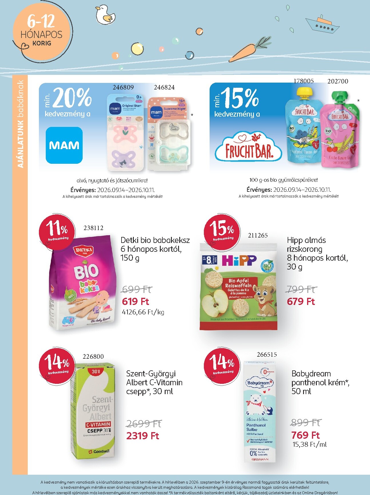 rossmann - Rossmann - Babaprogram hirdetmény a következő hétre hétfőtől 2026.09.14.-tól vasárnaptól 2026.10.11.-ig - page: 9