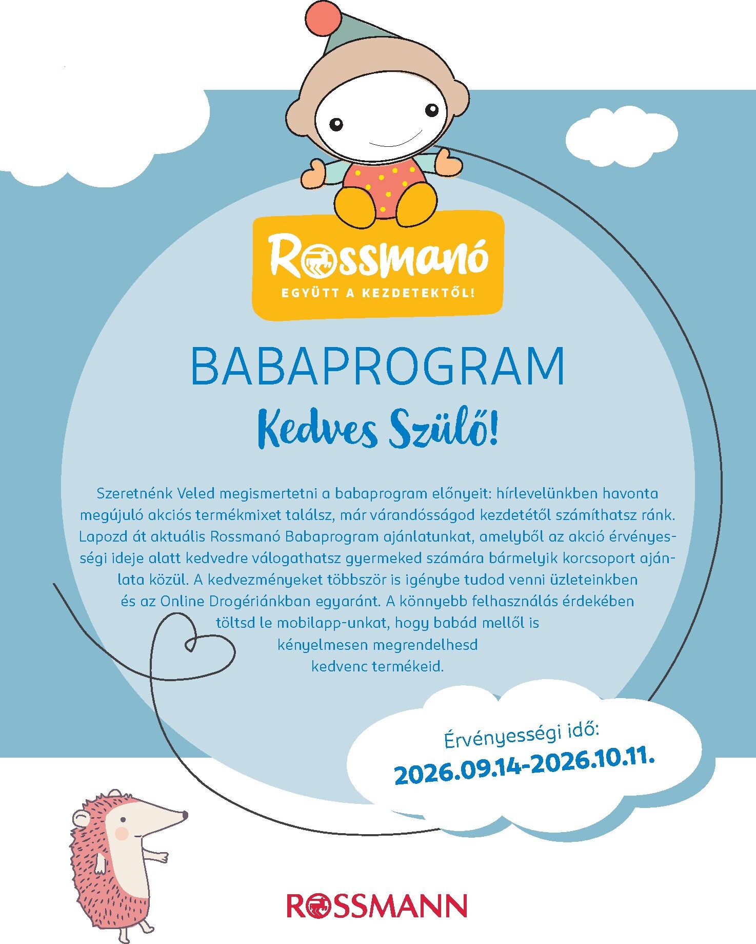 rossmann - Rossmann - Babaprogram hirdetmény a következő hétre hétfőtől 2026.09.14.-tól vasárnaptól 2026.10.11.-ig