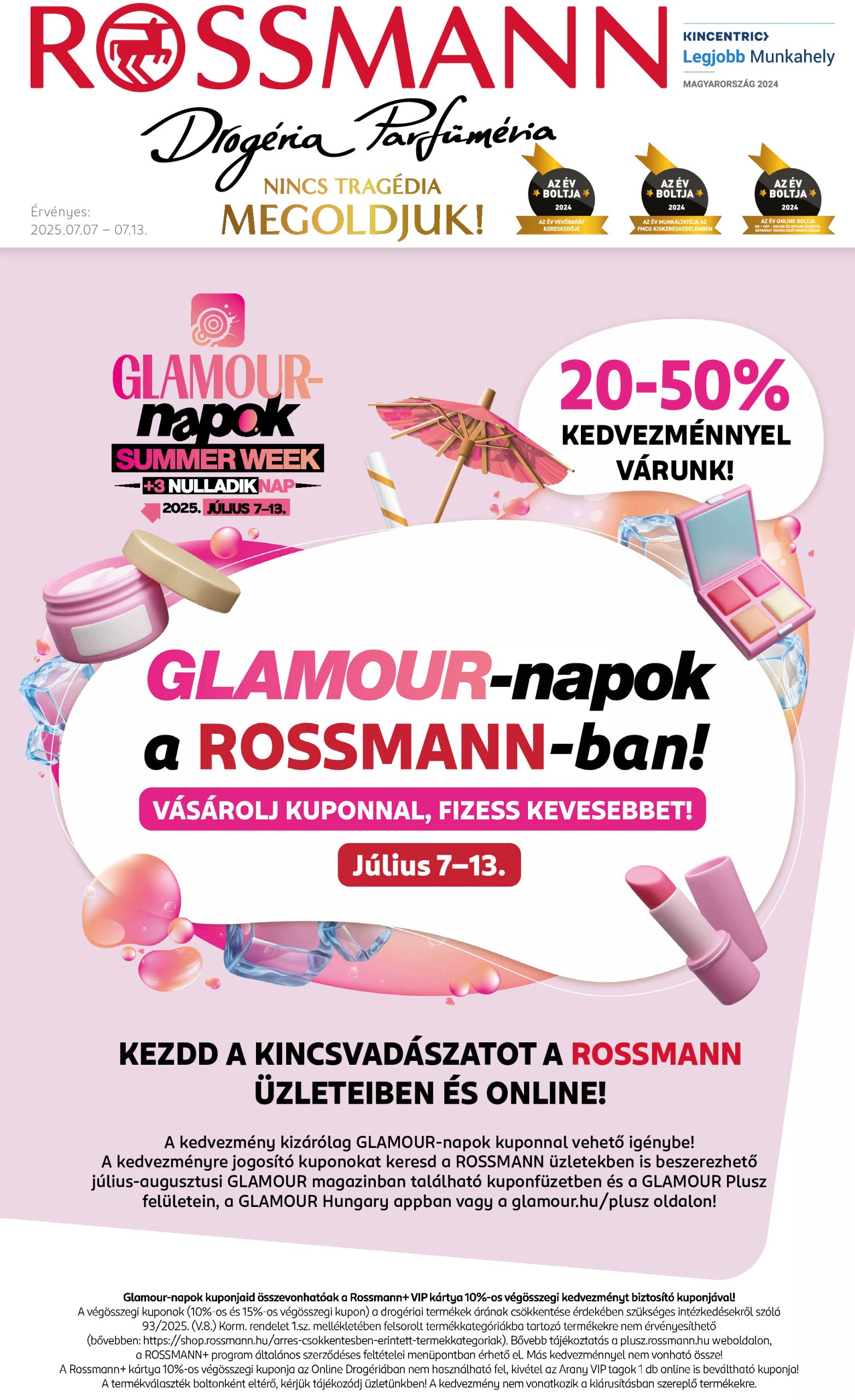 rossmann - Rossmann - Glamour-napok akciós újság, érvényes 07.07. - 07.13.