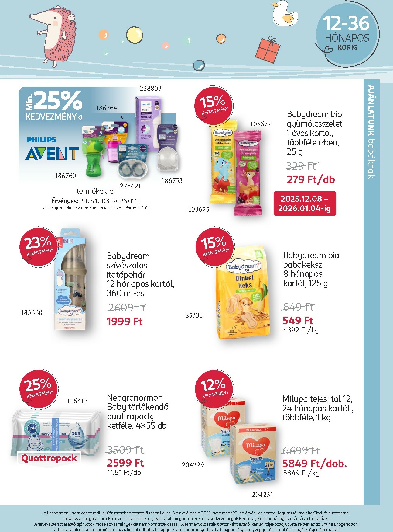 rossmann - Rossmann - Babaprogram akciós újság, érvényes 12.08. - 01.11. - page: 9