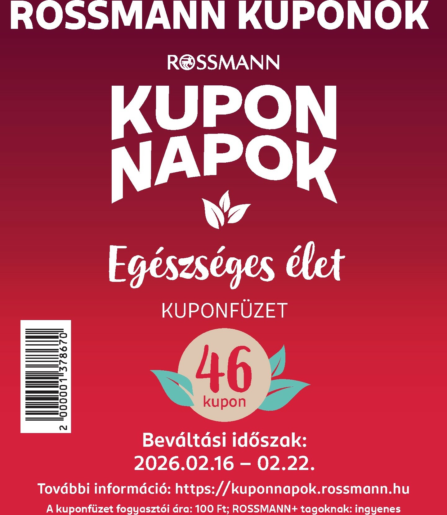 rossmann - Rossmann - Kupon Napok akciós újság, érvényes 2026.02.16. - 2026.02.22.
