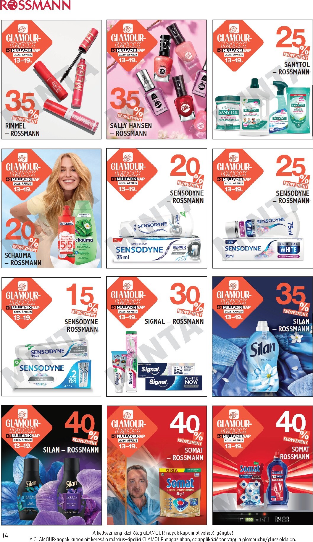rossmann - Rossmann - Glamour-napok akciós újság, érvényes 2026.04.13. - 2026.04.19. - page: 14