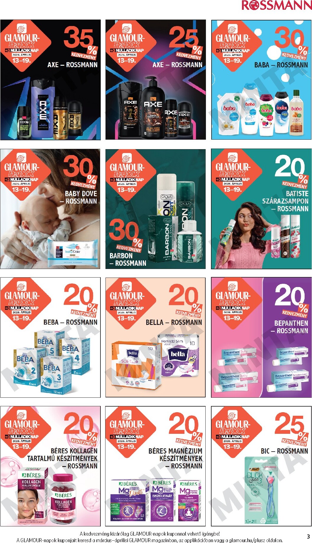 rossmann - Rossmann - Glamour-napok akciós újság, érvényes 2026.04.13. - 2026.04.19. - page: 3