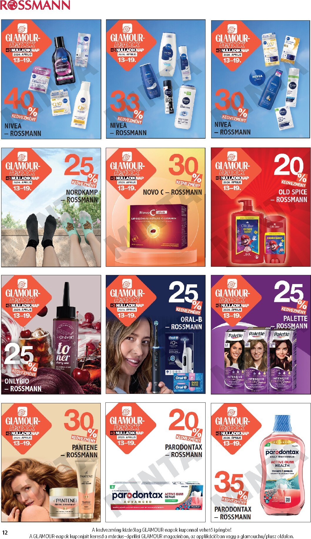 rossmann - Rossmann - Glamour-napok akciós újság, érvényes 2026.04.13. - 2026.04.19. - page: 12