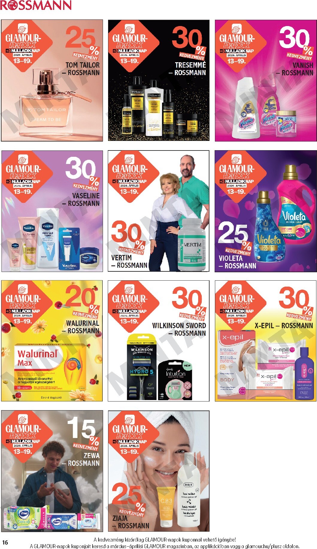 rossmann - Rossmann - Glamour-napok akciós újság, érvényes 2026.04.13. - 2026.04.19. - page: 16