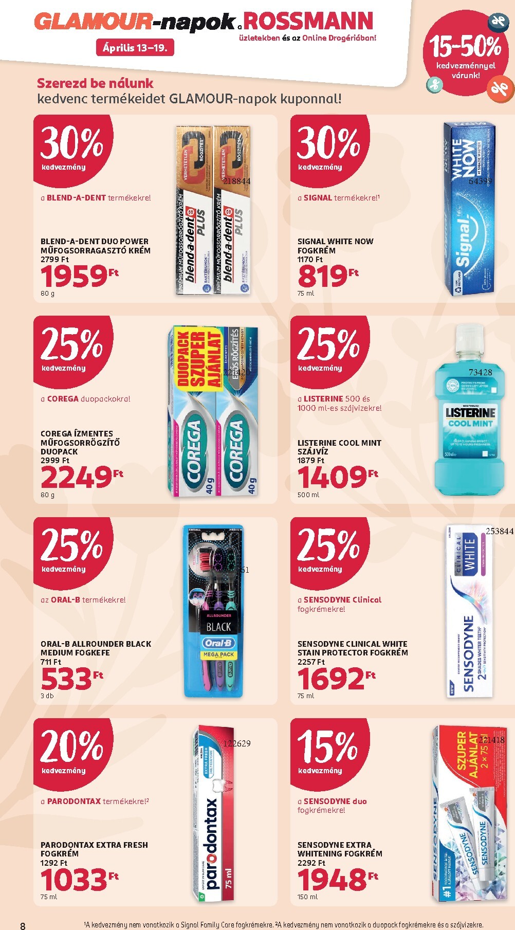 rossmann - Aktuális Rossmann - Glamour-napok 2 szórólap érvényes hétfőtől 2026.04.13.-től vasárnaptól 2026.04.19.-ig - page: 8