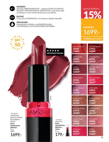 avon - Aktuális Avon szórólap érvényes hétfőtől 2026.06.01.-től keddtől 2026.06.30.-ig - page: 59