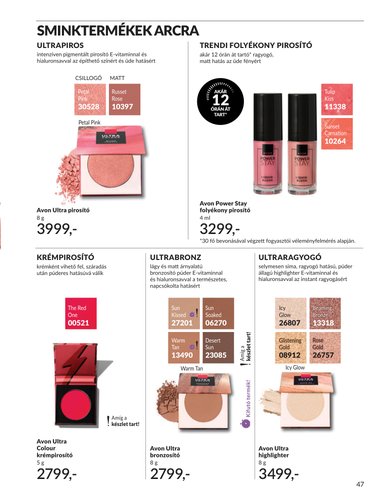 avon - Aktuális Avon szórólap érvényes hétfőtől 2026.06.01.-től keddtől 2026.06.30.-ig - page: 47
