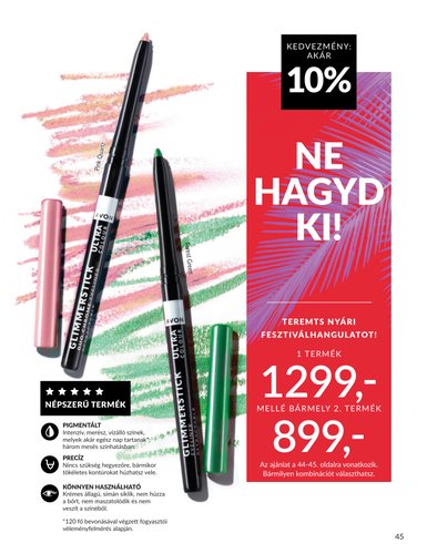 avon - Aktuális Avon szórólap érvényes szerdától 2026.07.01.-től péntektől 2026.07.31.-ig - page: 45