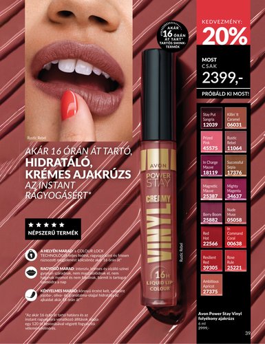 avon - Aktuális Avon szórólap érvényes szerdától 2026.07.01.-től péntektől 2026.07.31.-ig - page: 39
