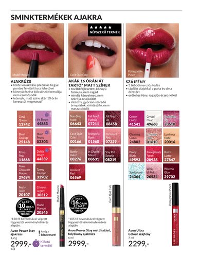 avon - Aktuális Avon szórólap érvényes szerdától 2026.07.01.-től péntektől 2026.07.31.-ig - page: 40