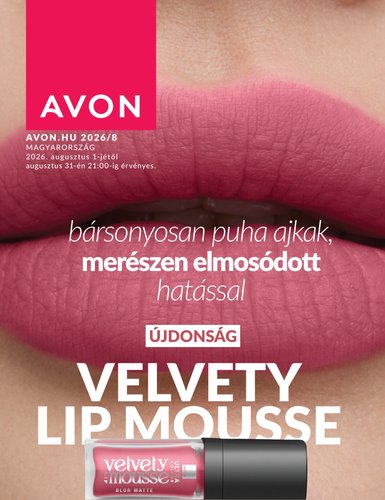 avon - Aktuális Avon szórólap érvényes szombattól 2026.08.01.-től hétfőtől 2026.08.31.-ig
