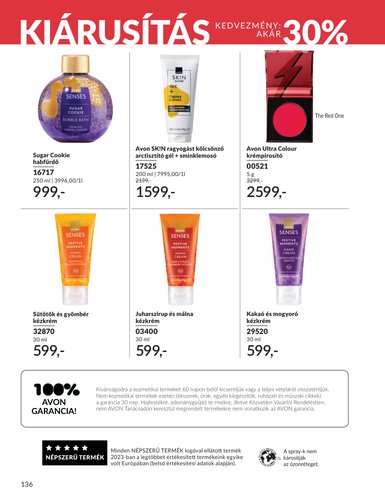 avon - Aktuális Avon szórólap érvényes szombattól 2026.08.01.-től hétfőtől 2026.08.31.-ig - page: 134