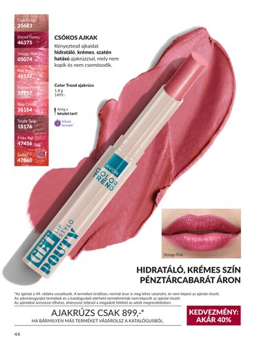 avon - Aktuális Avon szórólap érvényes keddtől 2026.09.01.-től szerdától 2026.09.30.-ig - page: 44