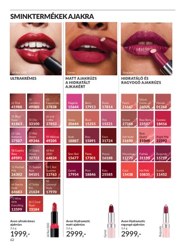 avon - Avon akciós újság, érvényes 08.01. - 08.31. - page: 62