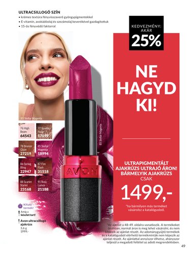 avon - Aktuális Avon szórólap érvényes péntektől 2026.05.01.-től vasárnaptól 2026.05.31.-ig - page: 49
