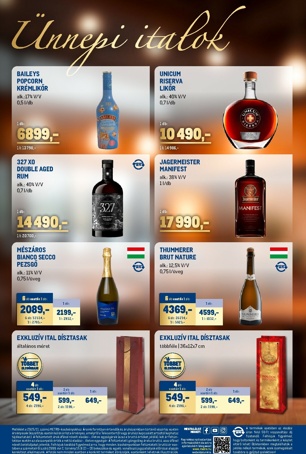 metro - Metro - Ünnepi Italok katalógus akciós újság, érvényes 11.02. - 11.30. - page: 22