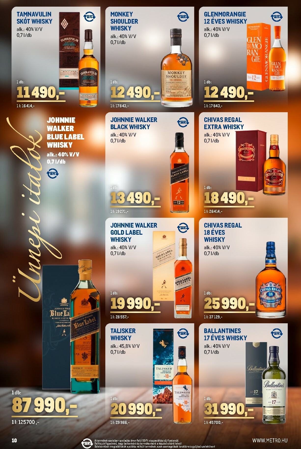 metro - Metro - Ünnepi Italok katalógus akciós újság, érvényes 11.02. - 11.30. - page: 10