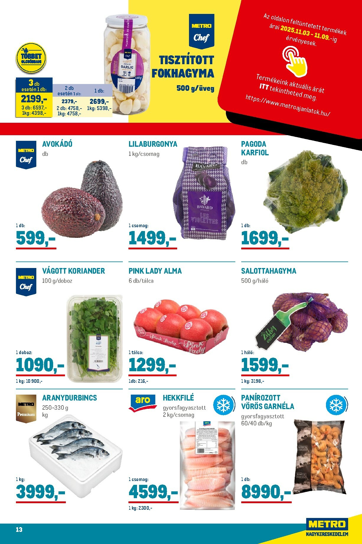 metro - Metro - Élelmiszer és Szezonális katalógus! akciós újság, érvényes 11.02. - 11.30. - page: 13