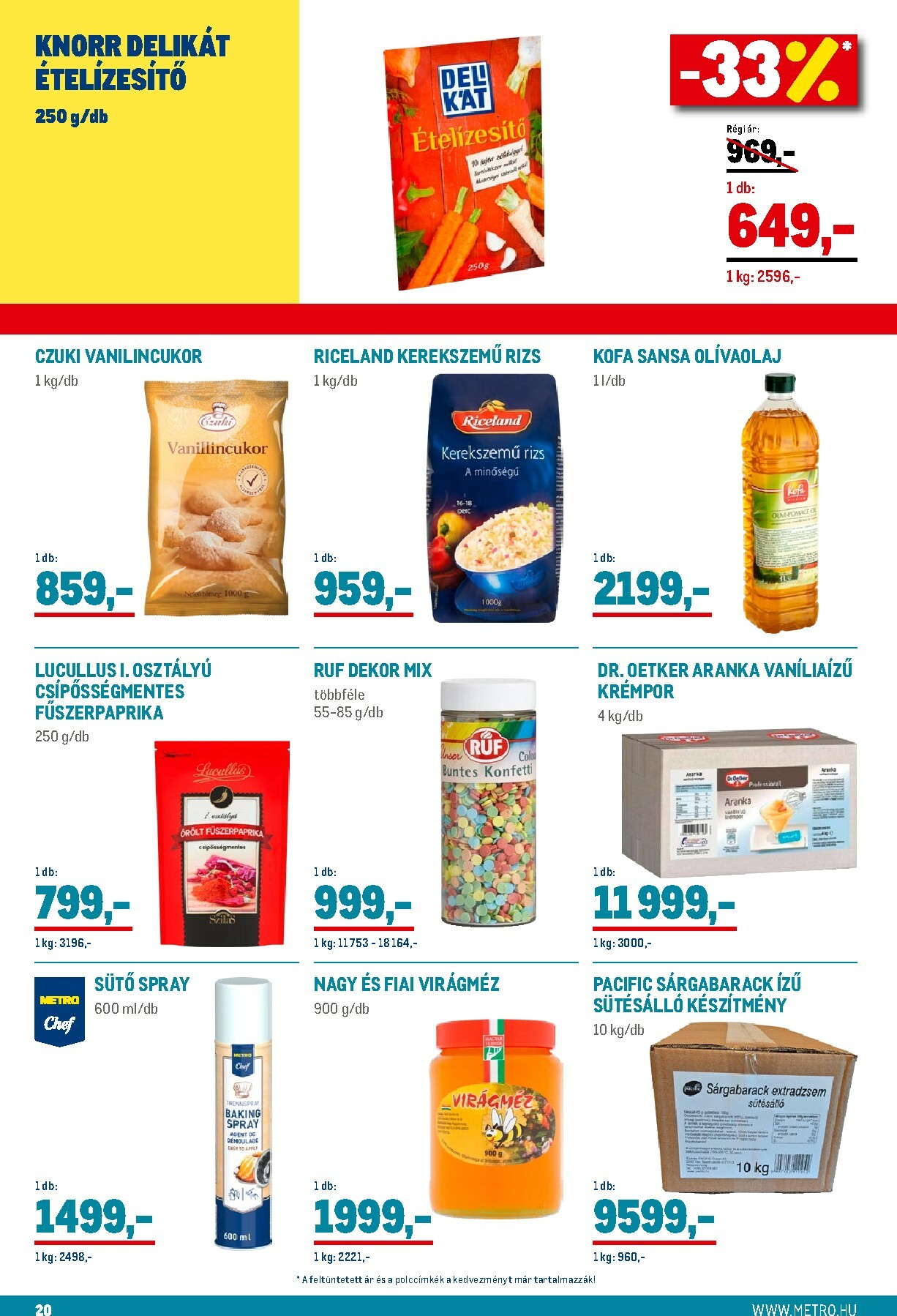 metro - Metro - Élelmiszer és Szezonális katalógus! akciós újság, érvényes 11.02. - 11.30. - page: 20