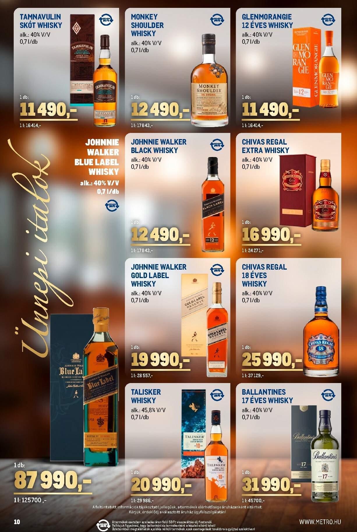 metro - Metro - Ünnepi italok katalógus akciós újság, érvényes 12.01. - 12.31. - page: 10