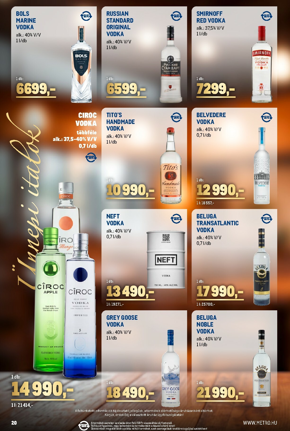 metro - Metro - Ünnepi italok katalógus akciós újság, érvényes 12.01. - 12.31. - page: 20