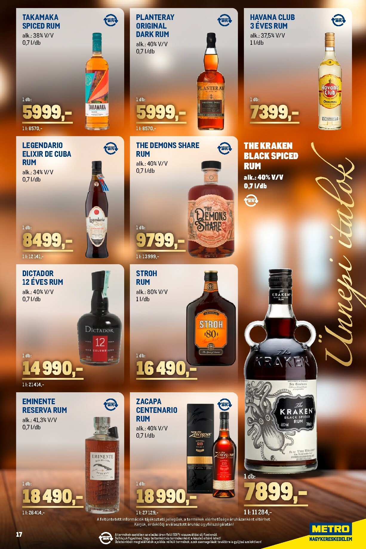metro - Metro - Ünnepi italok katalógus akciós újság, érvényes 12.01. - 12.31. - page: 17