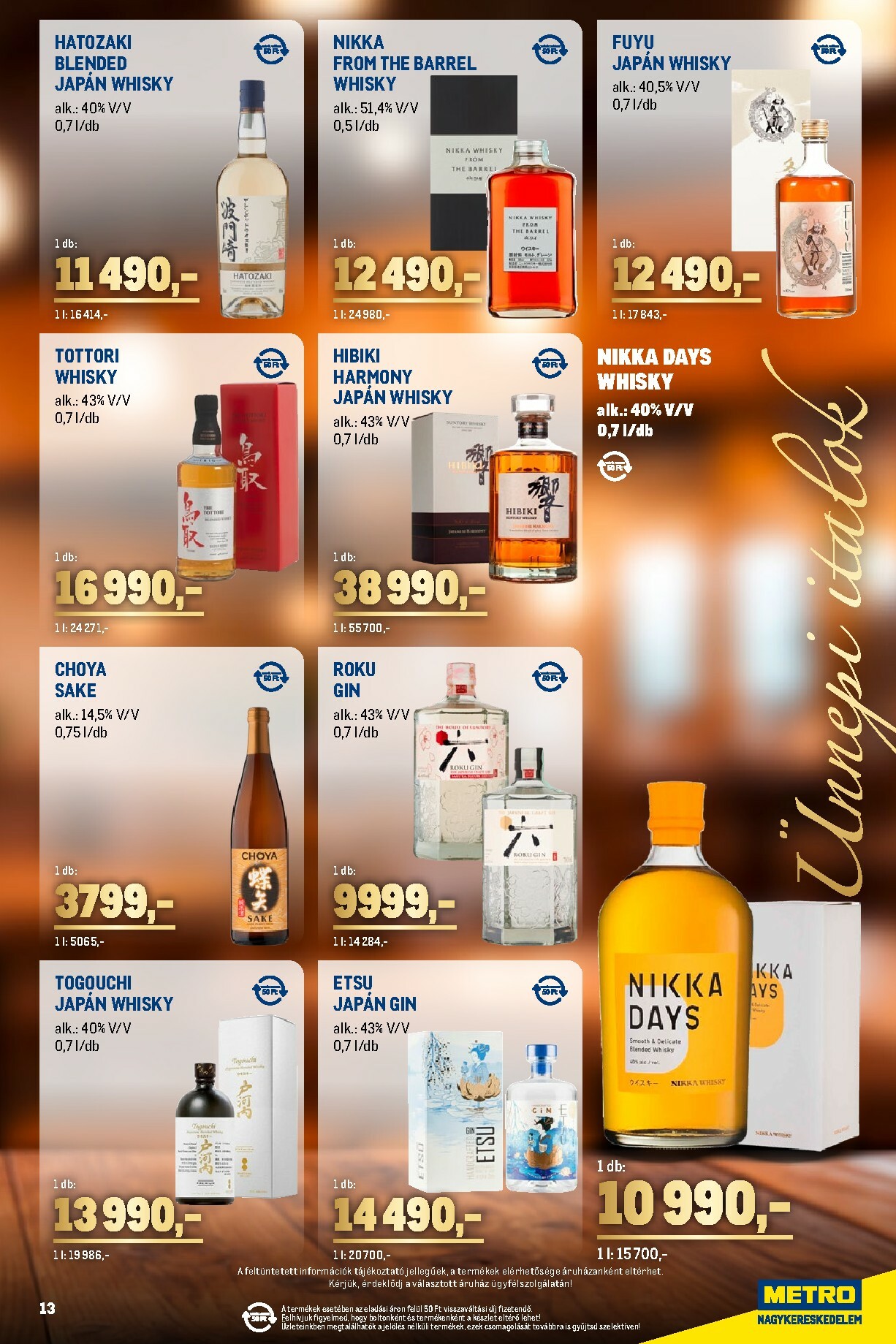 metro - Metro - Ünnepi italok katalógus akciós újság, érvényes 12.01. - 12.31. - page: 13