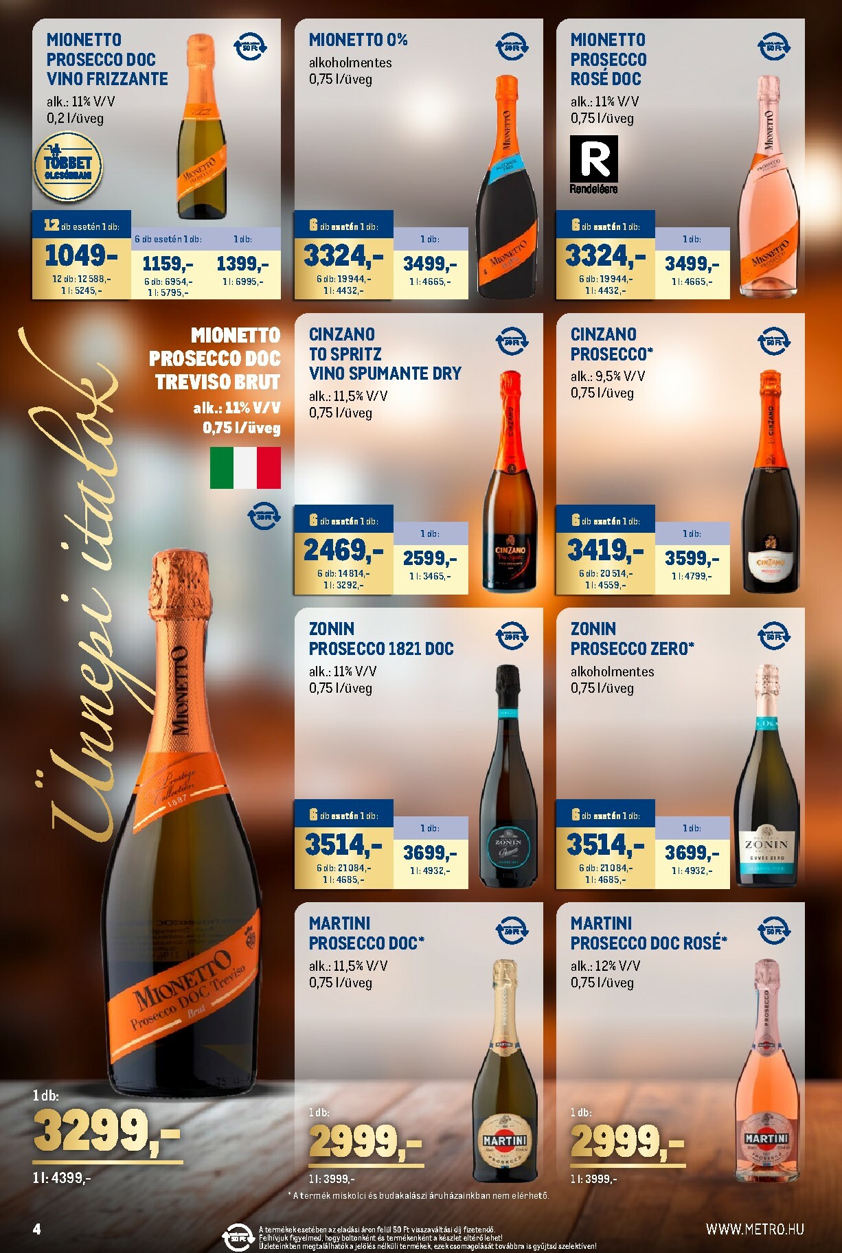 metro - Metro - Ünnepi italok katalógus akciós újság, érvényes 12.01. - 12.31. - page: 4