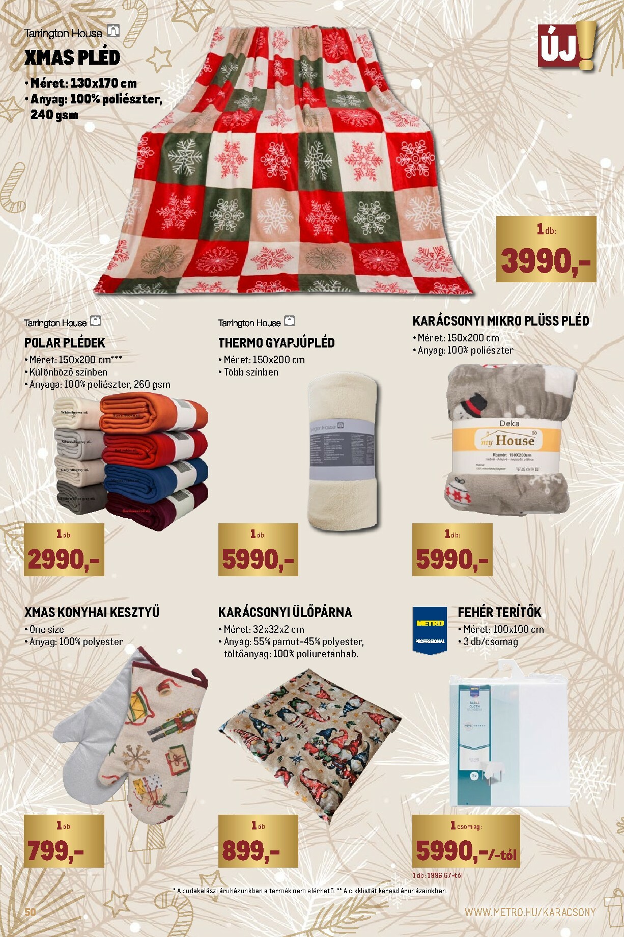 metro - Metro - Ünnepi katalógus akciós újság, érvényes 12.01. - 12.31. - page: 50