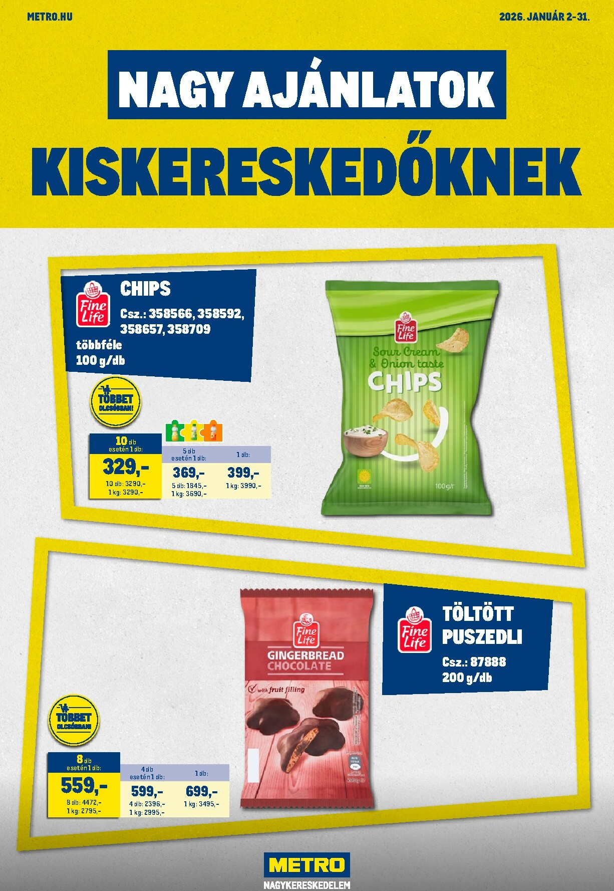 metro - Metro - Nagy Ajánlatok Kiskereskedőknek akciós újság, érvényes 01.02. - 01.31.