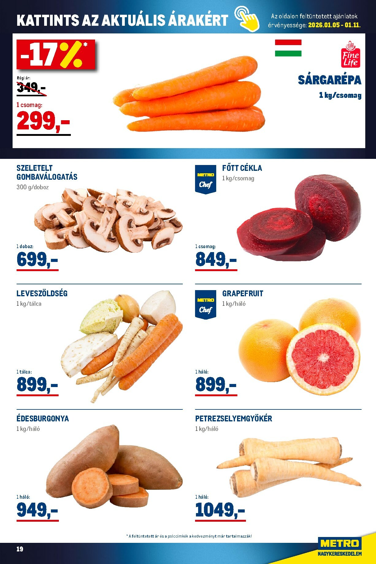 metro - Metro - Élelmiszer és Szezonális Ajánlataink Kiskereskedőknek akciós újság, érvényes 01.02. - 01.31. - page: 19