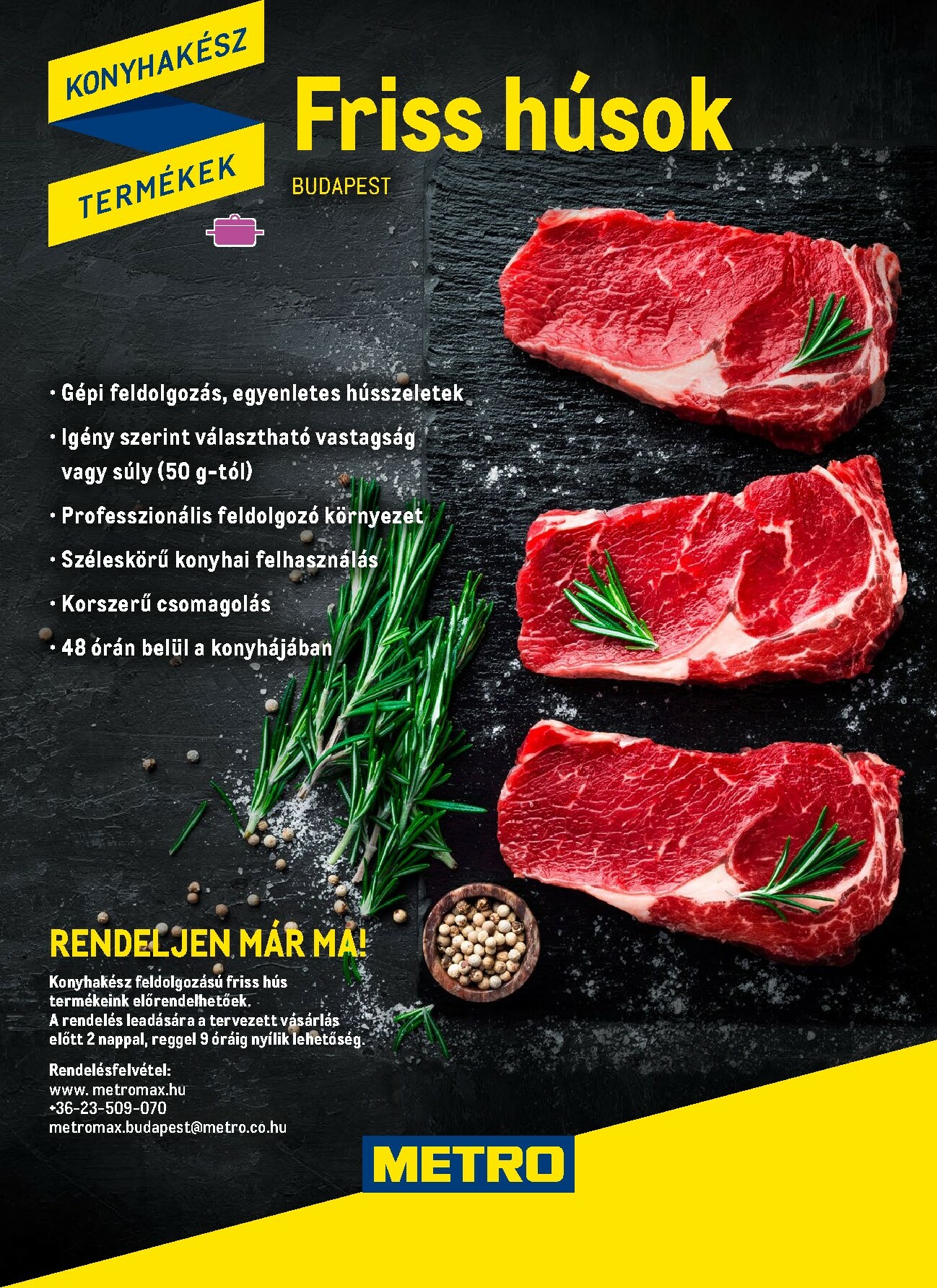 metro - Metro - Konyhakész Húsok Budapest katalógus akciós újság, érvényes 01.01. - 05.31.