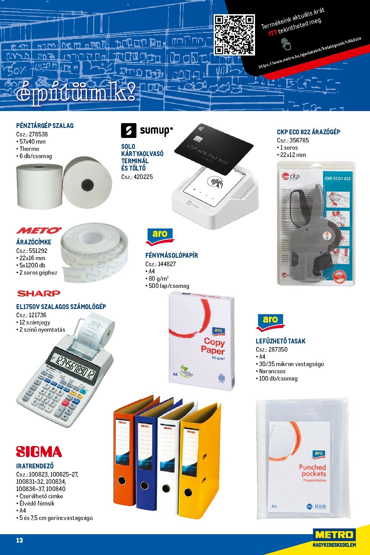 metro - Metro - Ajánlataink kiskereskedőknek akciós újság, érvényes 2025.03.01. - 2026.03.31. - page: 13