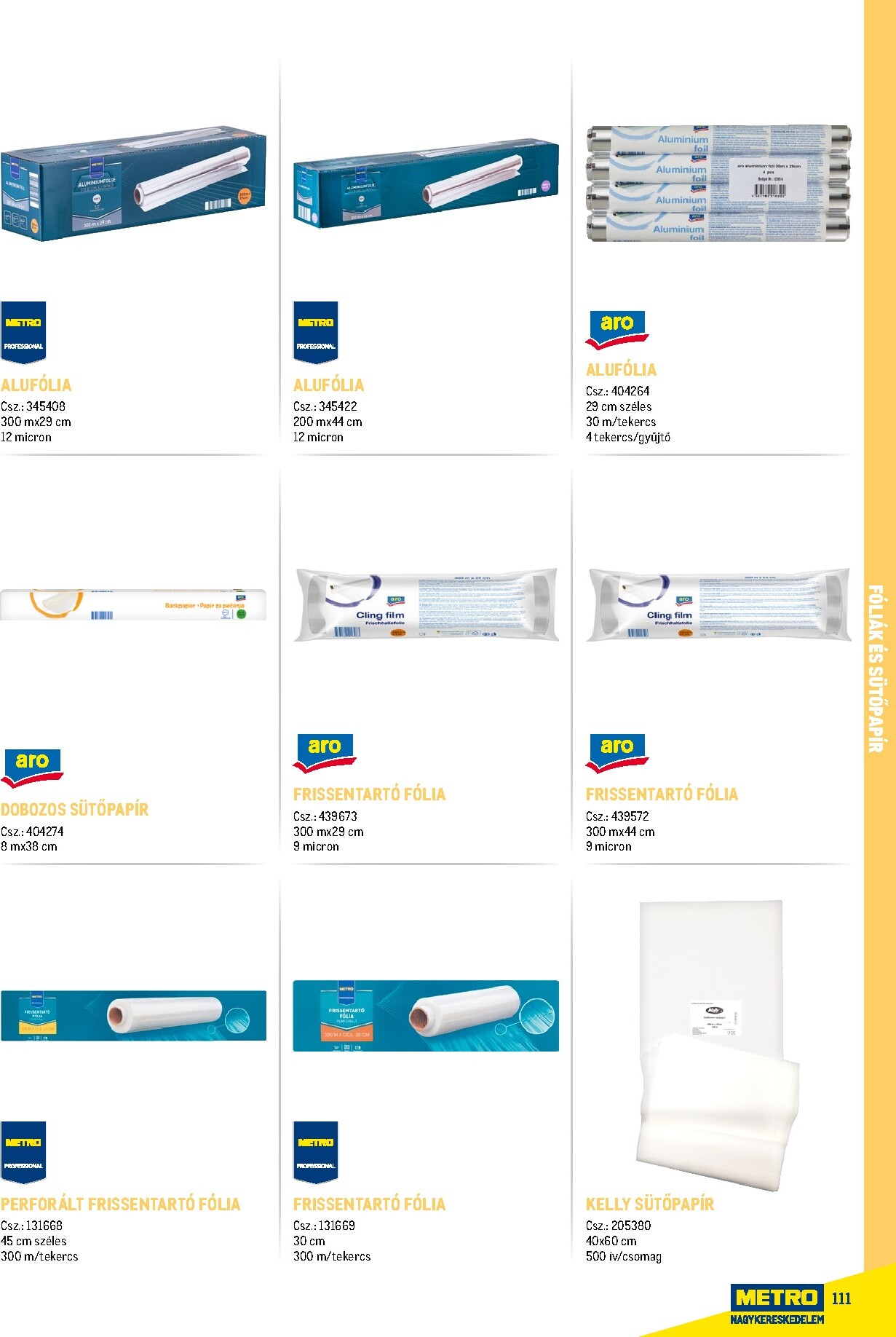 metro - Metro - Gasztro konyha katalógus akciós újság, érvényes 2026.02.18. - 2026.05.31. - page: 111