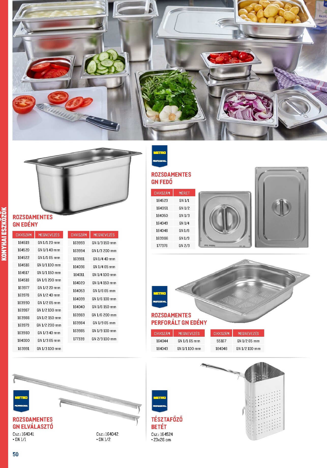 metro - Metro - Gasztro konyha katalógus akciós újság, érvényes 2026.02.18. - 2026.05.31. - page: 50
