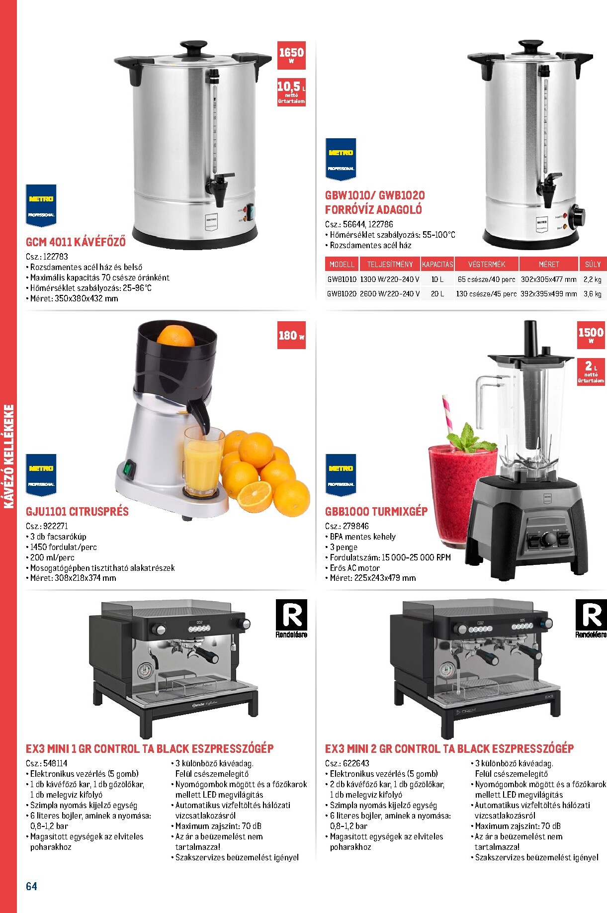 metro - Metro - Gasztro konyha katalógus akciós újság, érvényes 2026.02.18. - 2026.05.31. - page: 64