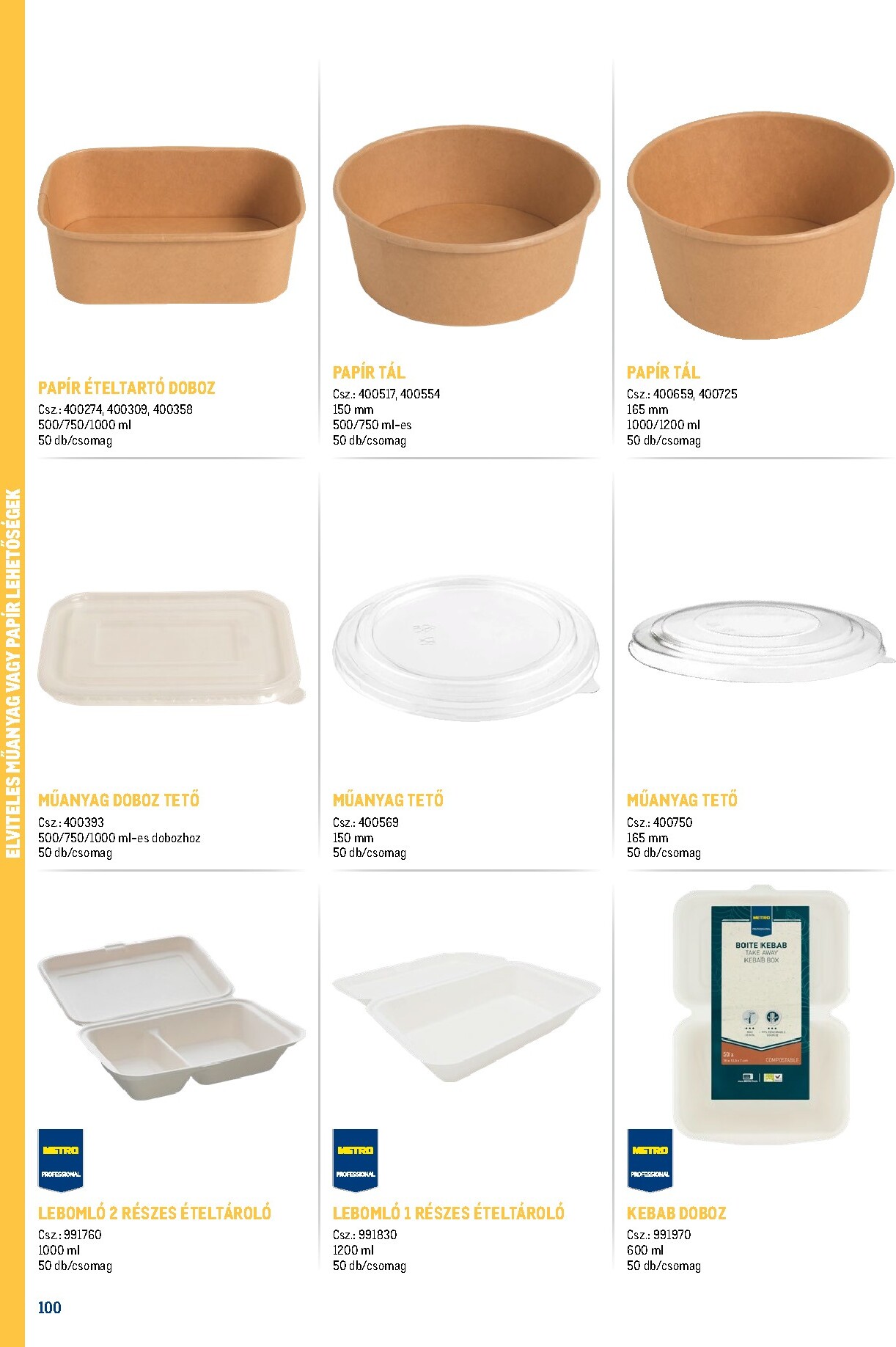 metro - Metro - Gasztro konyha katalógus akciós újság, érvényes 2026.02.18. - 2026.05.31. - page: 100