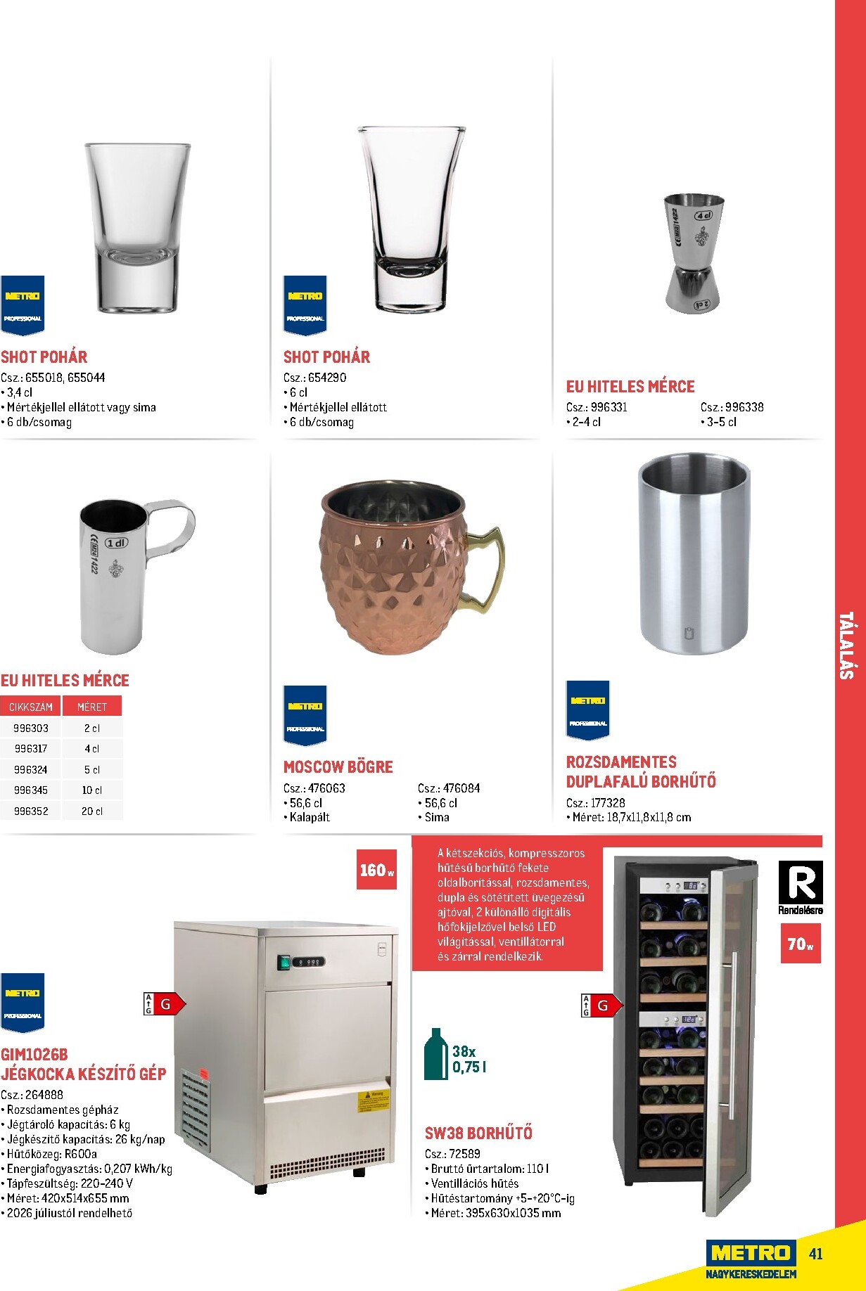 metro - Metro - Gasztro konyha katalógus akciós újság, érvényes 2026.02.18. - 2026.05.31. - page: 41